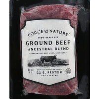 Force Of Nature Beef, Ground, 100% Grass Fed, Ancestral Blend - 16 Ounce 