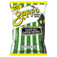 Zapp's Potato Chips,  Cajun Dill Gator-Tators, New Orleans Kettle Style,Party Size