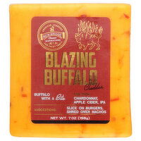 New Bridge Cheese, Cheddar, Blazing Buffalo - 7 Ounce 