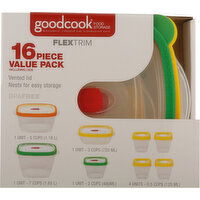 Goodcook Food Storage Containers, 16 Piece Value Pack