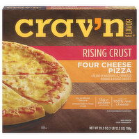 Crav'n Flavor Pizza, Rising Crust, Four Cheese - 28.2 Ounce 