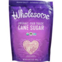 Wholesome Cane Sugar, Organic - 16 Ounce 