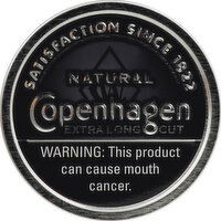 Copenhagen Smokeless Tobacco, Natural, Extra Long Cut - 1.2 Ounce 