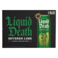 Liquid Death Sparkling Water, Severed Lime Flavored, King Size Cans