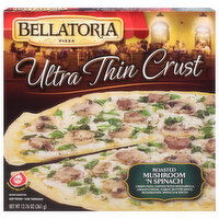 Bellatoria Pizza, Ultra Thin Crust, Roasted Mushroom 'N Spinach