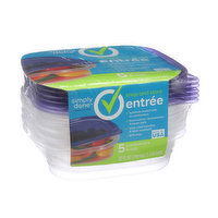 Simply Done Snap And Store Entree Containers & Lids, Seasonal Design - 25 Fluid ounce 