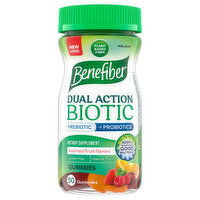 Benefiber Biotic, Dual Action, Gummies, Assorted Fruit Flavors - 50 Each 