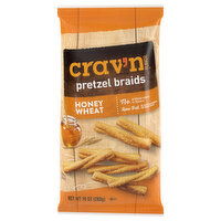 Crav'n Flavor Pretzel Braids, Honey Wheat - 10 Ounce 