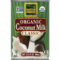 Native Forest Coconut Milk, Organic, Unsweetened, Classic - 13.5 Ounce 