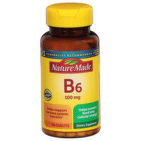 Nature Made Vitamin B6, 100 mg, Tablets - 100 Each 