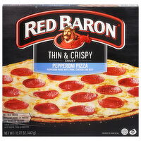 Red Baron Pizza, Pepperoni, Thin & Crispy Crust - 15.77 Ounce 