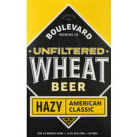 Boulevard Beer, Hazy American Classic, Unfiltered Wheat - 6 Each
