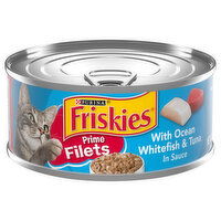 Friskies Cat Food, with Ocean Whitefish & Tuna in Sauce - 5.5 Ounce 