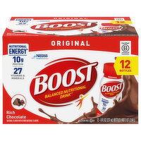 Boost Balanced Nutritional Drink, Rich Chocolate, Original - 12 Each 