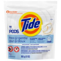 Tide Detergent, Free & Gentle, Unscented