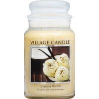 Village Candle Candle, Creamy Vanilla, Premium Jar - 1 Each 