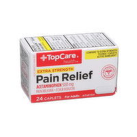 Topcare xtra Strength Pain Relief Acetaminophen 500 Mg Pain Reliever - 24 Each 