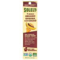 Solely Fruit Jerky, Organic, Banana with Cacao - 0.8 Ounce 