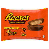 Reese's Peanut Butter Cups, Milk Chocolate & Peanut Butter, Snack Size - 10.5 Ounce 