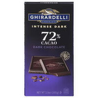 Ghirardelli Dark Chocolate, Intense Dark, 72% Cacao - 3.5 Ounce 