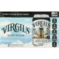 Virgil's Root Beer, Zero Sugar, 6 Pack - 6 Each 