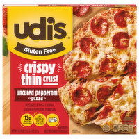 Udi's Pizza, Gluten Free, Uncured Pepperoni, Crispy Thin Crust - 18.39 Ounce 