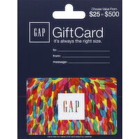 Gap Gift Card, $25 to $500 - 1 Each 