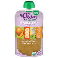 Plum Organics Mighty Builder™ Mango, Banana, White Bean + Chia 4oz Pouch - 4 Ounce 