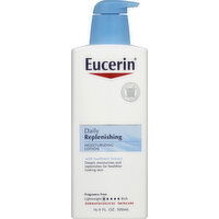 Eucerin Moisturizing Lotion, Daily Replenishing, Fragrance Free - 16.9 Ounce 