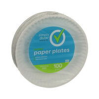 Simply Done Paper Plates, Coated - 100 Each 