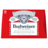 Budweiser Beer, Lager - 18 Each 