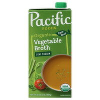 Pacific Foods Vegetable Broth, Organic, Low Sodium - 32 Ounce 