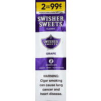 Swisher Sweets Cigarillos, Grape - 2 Each