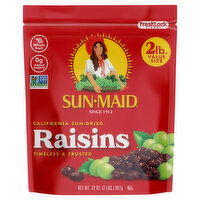 Sun-Maid California Sun-Dried Raisins 32oz Resealable Stand-Up Bag - 32 Ounce 