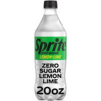 Sprite Zero Sugar Lemon Lime Diet Soda Pop Soft Drink - 20 Fluid ounce 