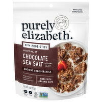 Purely Elizabeth Ancient Grain Granola, with Probiotics, Chocolate Sea Salt - 8 Ounce 