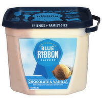 Blue Ribbon Classics Frozen Dairy Dessert, Chocolate & Vanilla, Friends + Family Size - 1 Gallon 