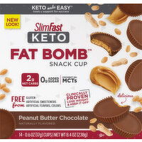 SlimFast Snack Cup, Peanut Butter Chocolate - 14 Each 