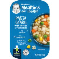 Gerber Pasta Stars, with Chicken & Vegetables, Toddler, 12+ Months - 6 Ounce 