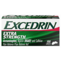 Excedrin Pain Reliever, Extra Strength, Caplets - 100 Each 