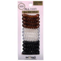 Scunci All Hair All Day Hold Dent-Free Spirals - 12 Each