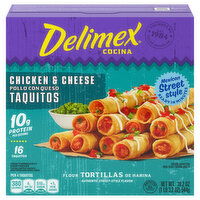 Delimex Taquitos, Chicken & Cheese, Mexican Street Style - 16 Each 