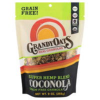 GrandyOats Granola, Grain-Free, Super Hemp Blend, Coconola - 9 Ounce 