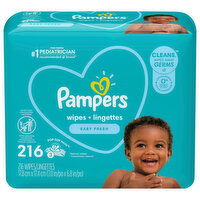 Pampers Wipes, Baby Fresh, Pop-Top Packs - 216 Each 