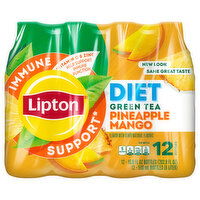 Lipton Green Tea, Diet, Pineapple Mango - 12 Each 