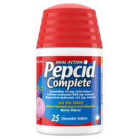 Pepcid Acid Reducer/Antacid, Dual Action, Berry Flavor, Chewable Tablets