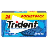 Trident Gum, Sugar Free, Original, Pocket Pack - 28 Each 