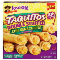 Jose Ole Taquitos, Chicken & Cheese, Double Stuffed - 10 Each 