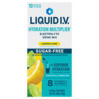 Liquid I.V. Sugar-Free Lemon Lime Electrolyte Drink Mix - 10 Each