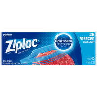 Ziploc Seal Top Bags, Freezer Gallon - 28 Each 